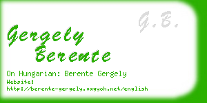 gergely berente business card